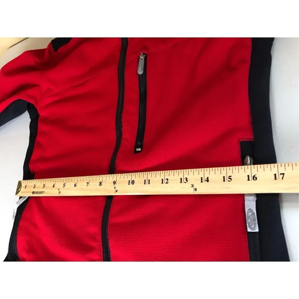 Marker Women’s M Red Black Softshell Fleece Lined Zip Jacket